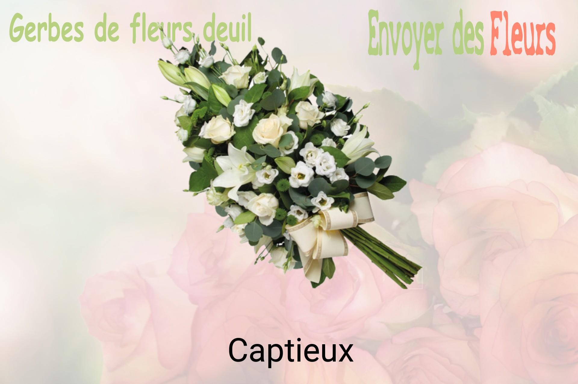Gerbe de fleurs de deuil livrée à Captieux